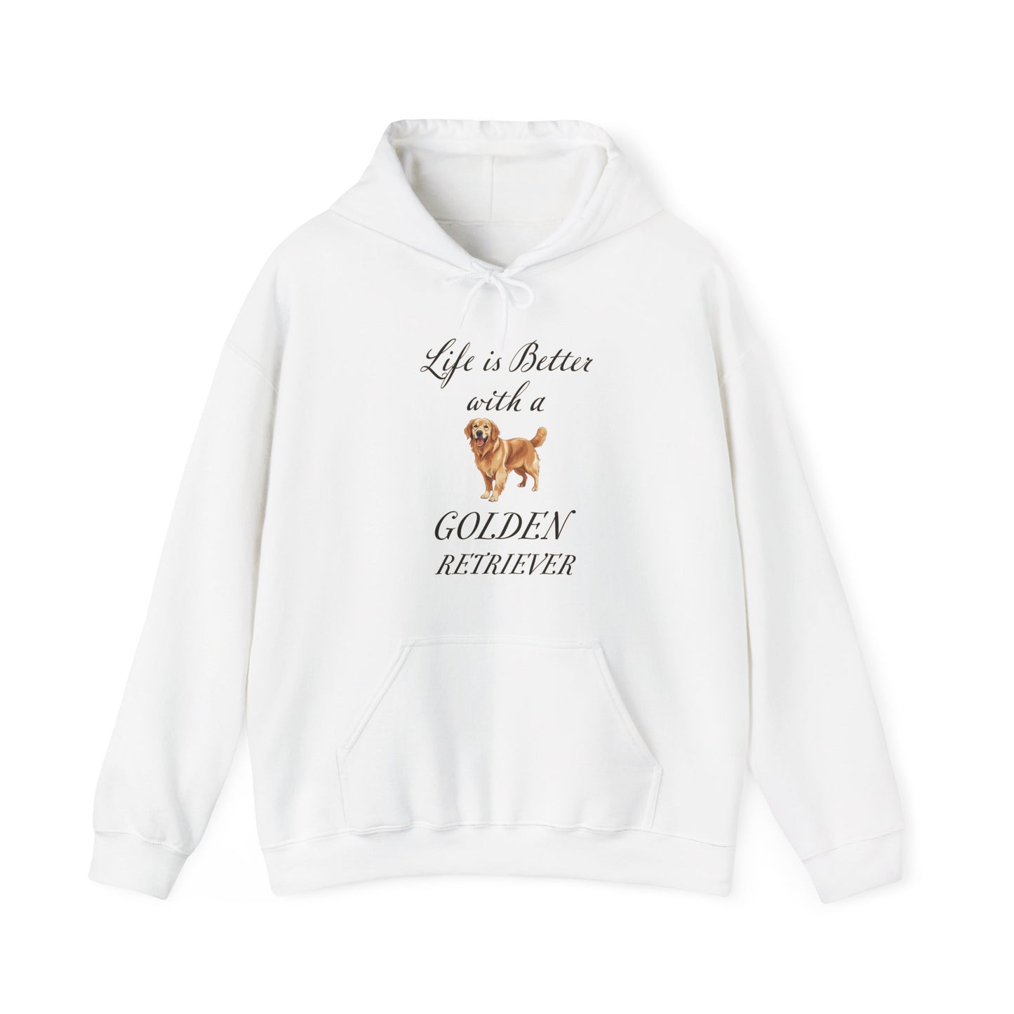 Life is Better with a Golden Retriever Unisex Heavy Blend Hooded Sweatshirt
