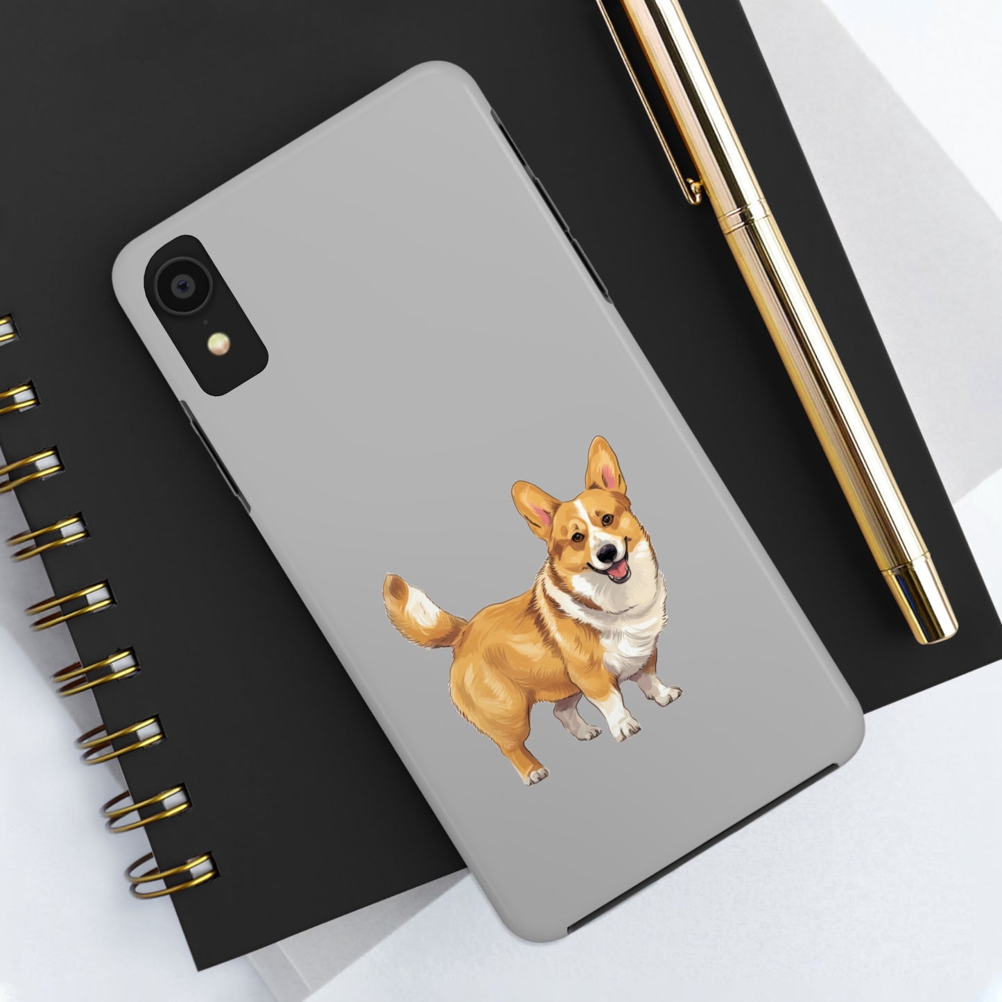 Light Grey Corgi Tough Phone Case