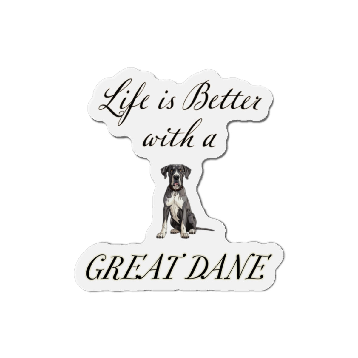 Great Dane Magnet - Die Cut Dog Magnet