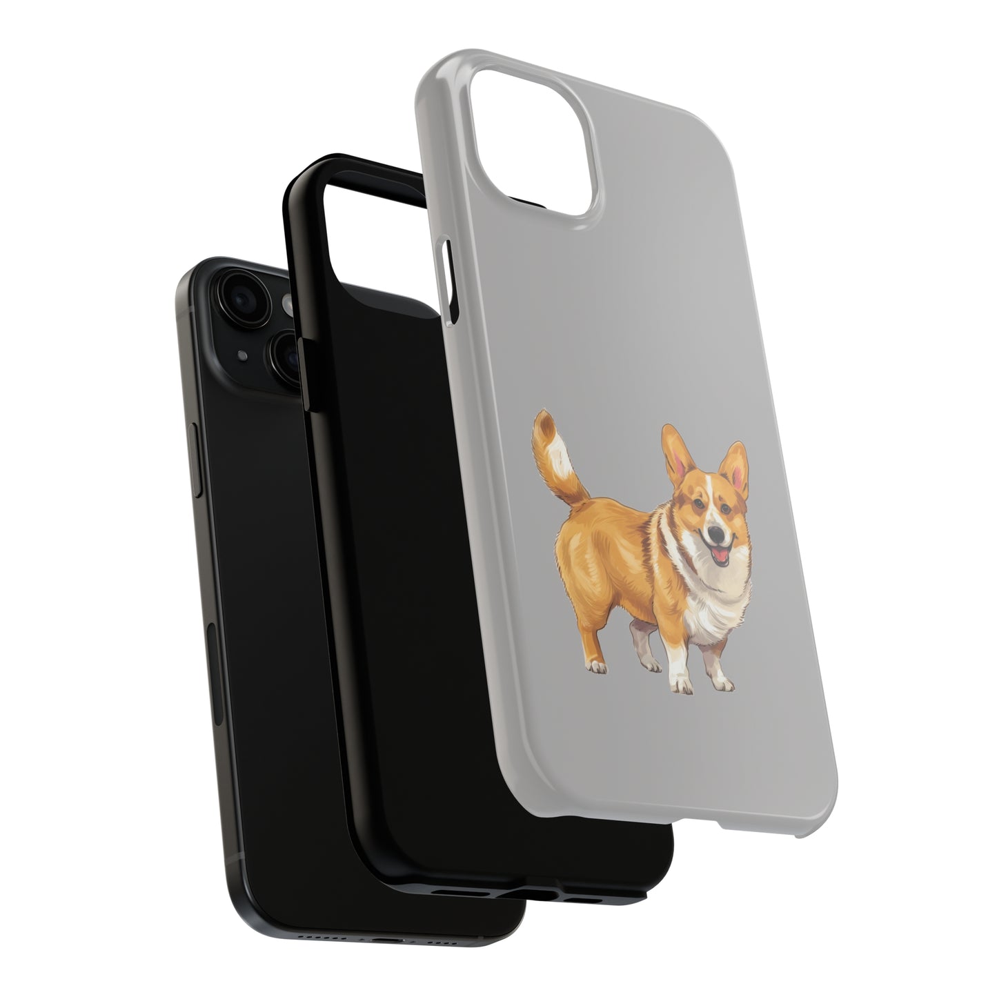Light Grey Corgi Tough Phone Case