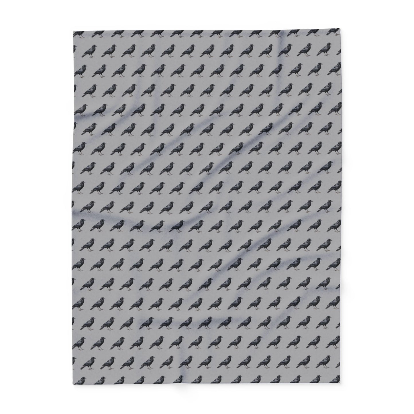 Crow Blanket | Arctic Fleece Bird Blanket | Bird Bedding | Bird Lover Gift | Throw