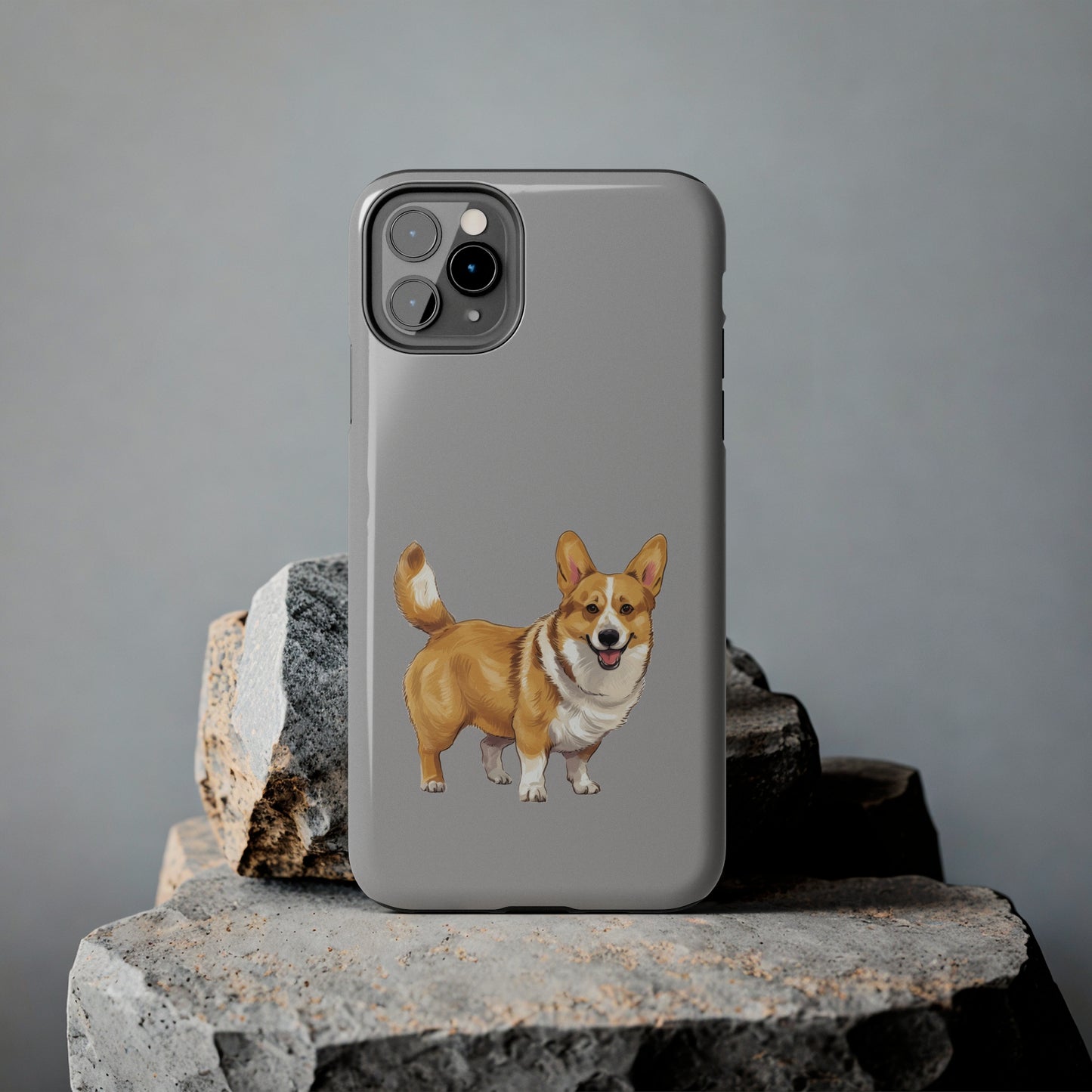 Light Grey Corgi Tough Phone Case
