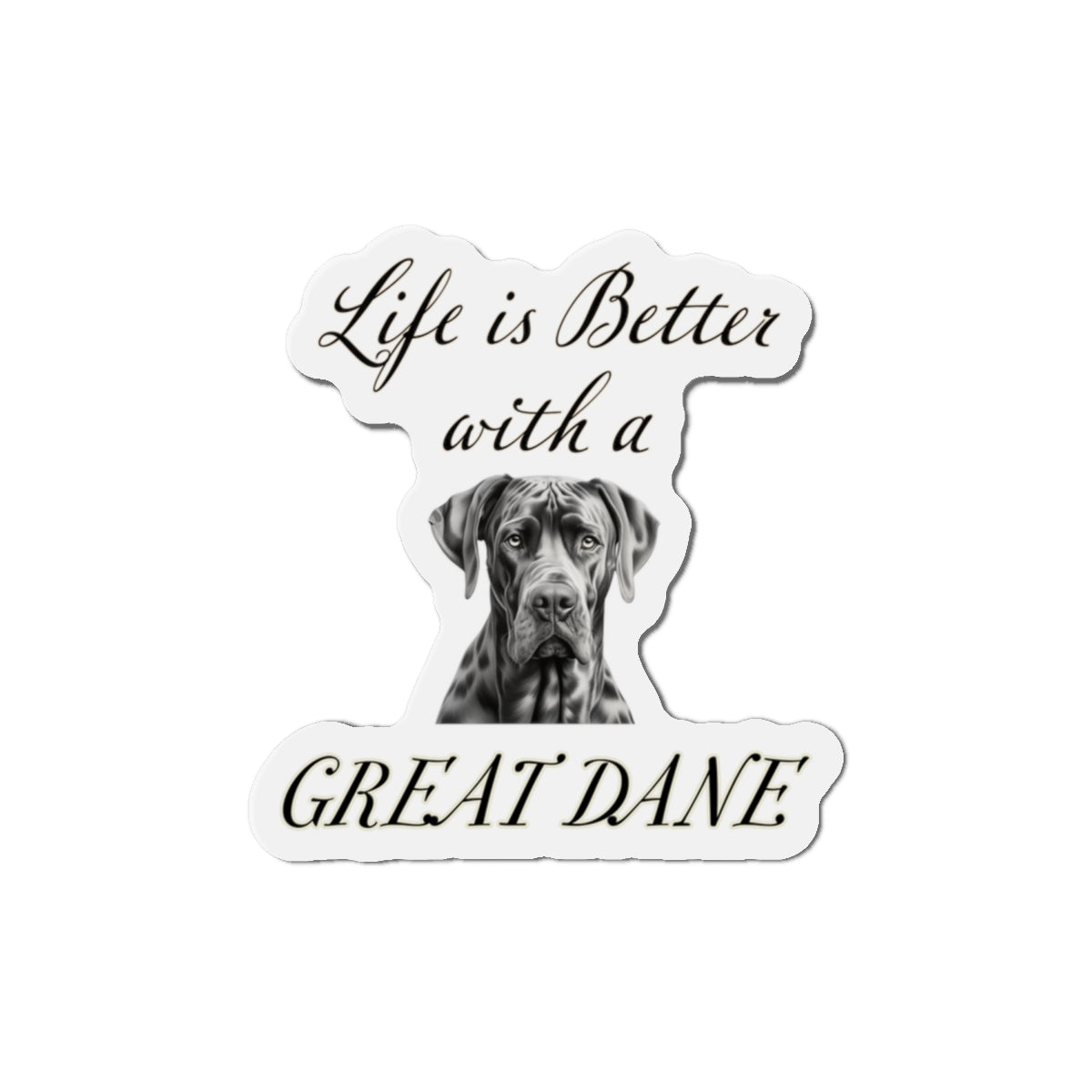 Great Dane Magnet - Die Cut Dog Magnet