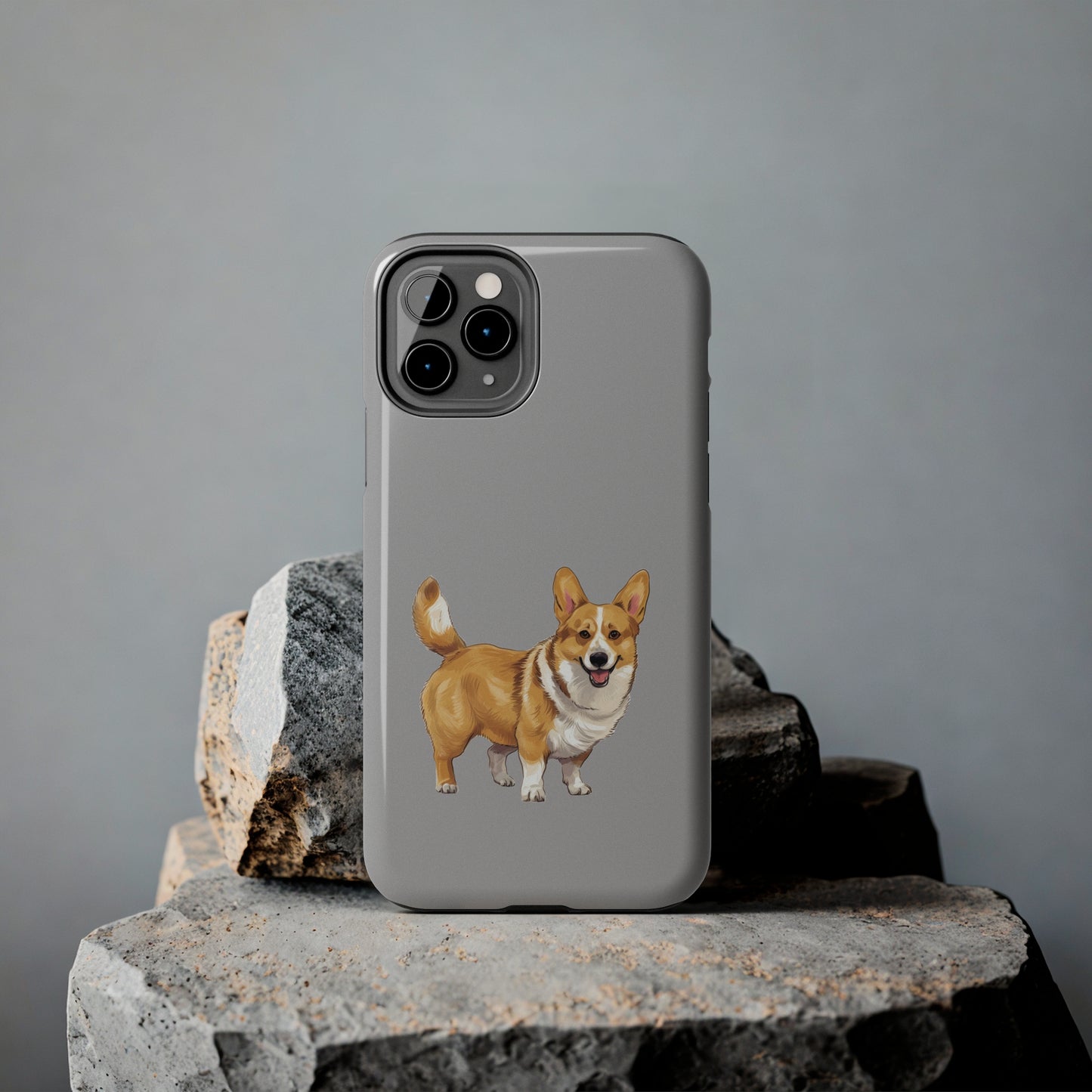 Light Grey Corgi Tough Phone Case