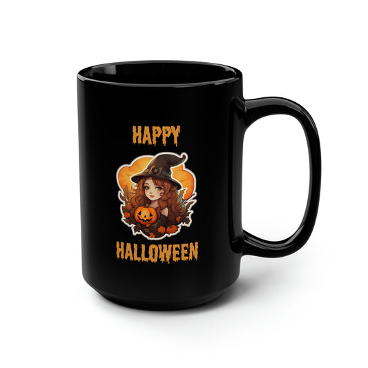 Happy Halloween Mug - 15oz Black Ceramic Mug