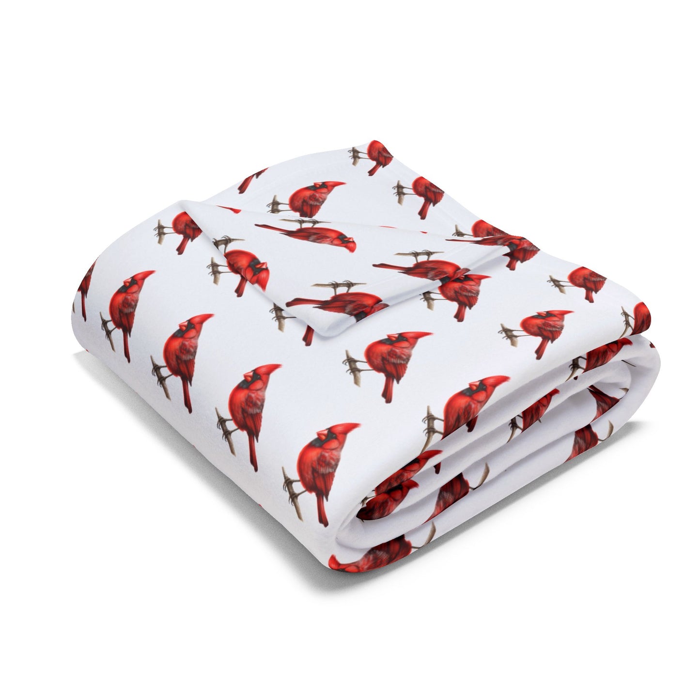 Cardinal Blanket - Bird Lover Gift - Arctic Fleece