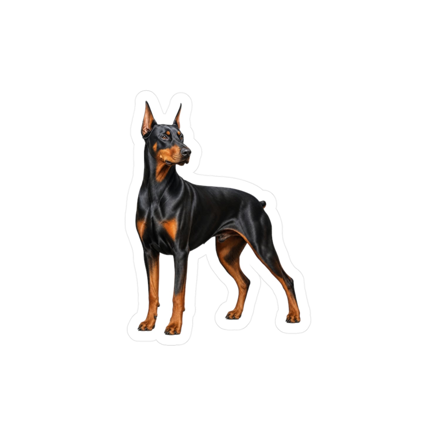 Doberman Pinscher Sticker | Waterproof Vinyl Decal | Dog Lover Gift