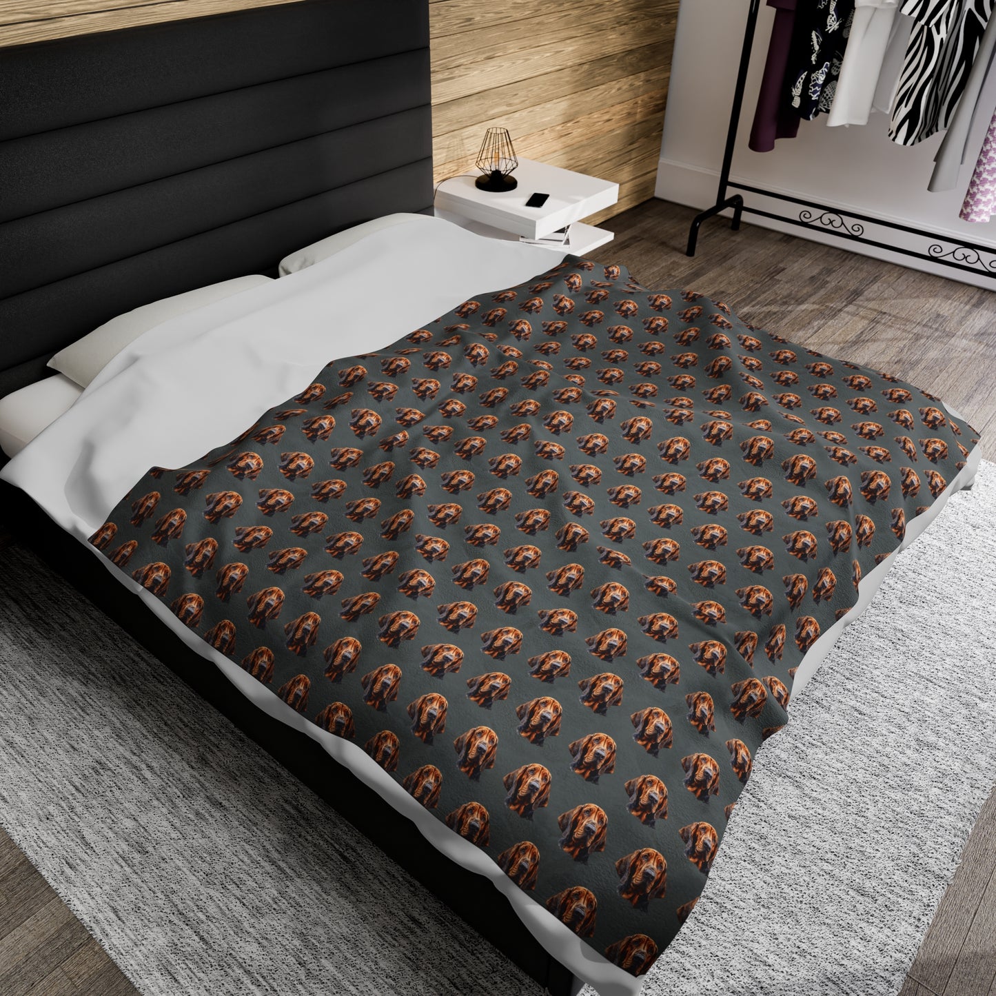 Bloodhound Velveteen Plush Blanket