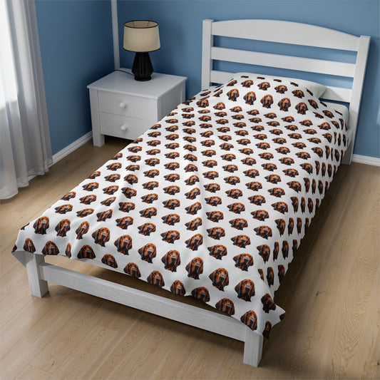 Bloodhound Velveteen Plush Blanket