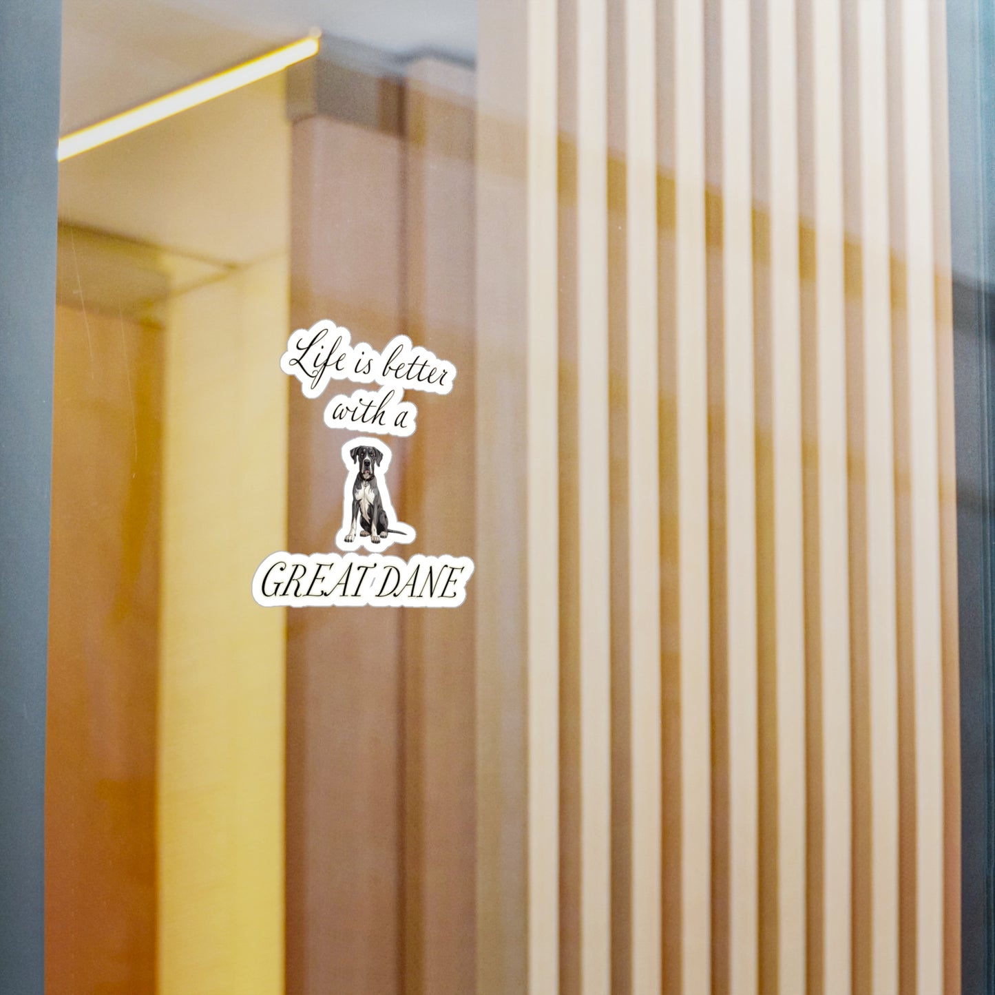 Life is Better with a Great Dane Sticker - Kiss-Cut Vinyl Decals