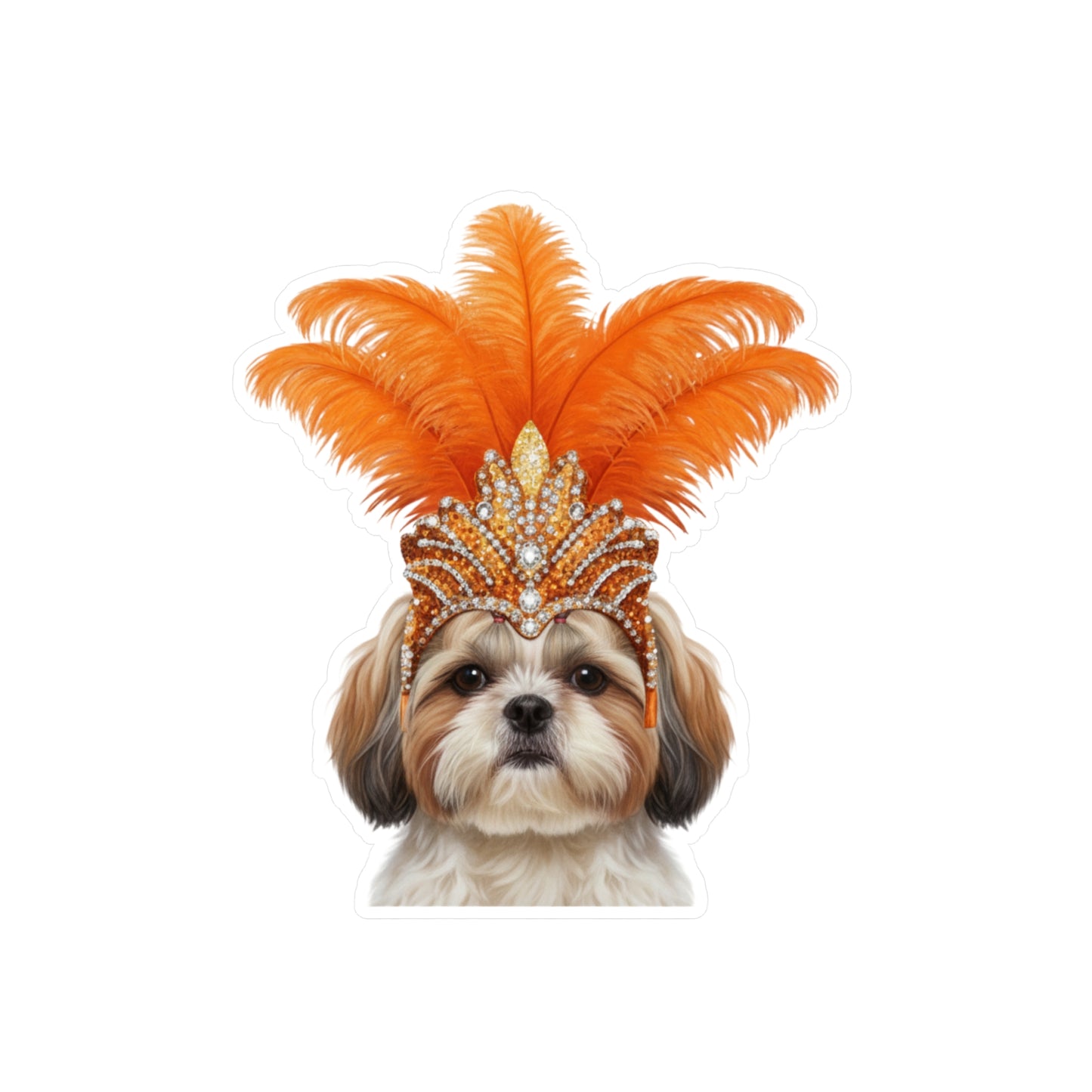 Showgirl Shih Tzu Sticker - Waterproof Dog Decal