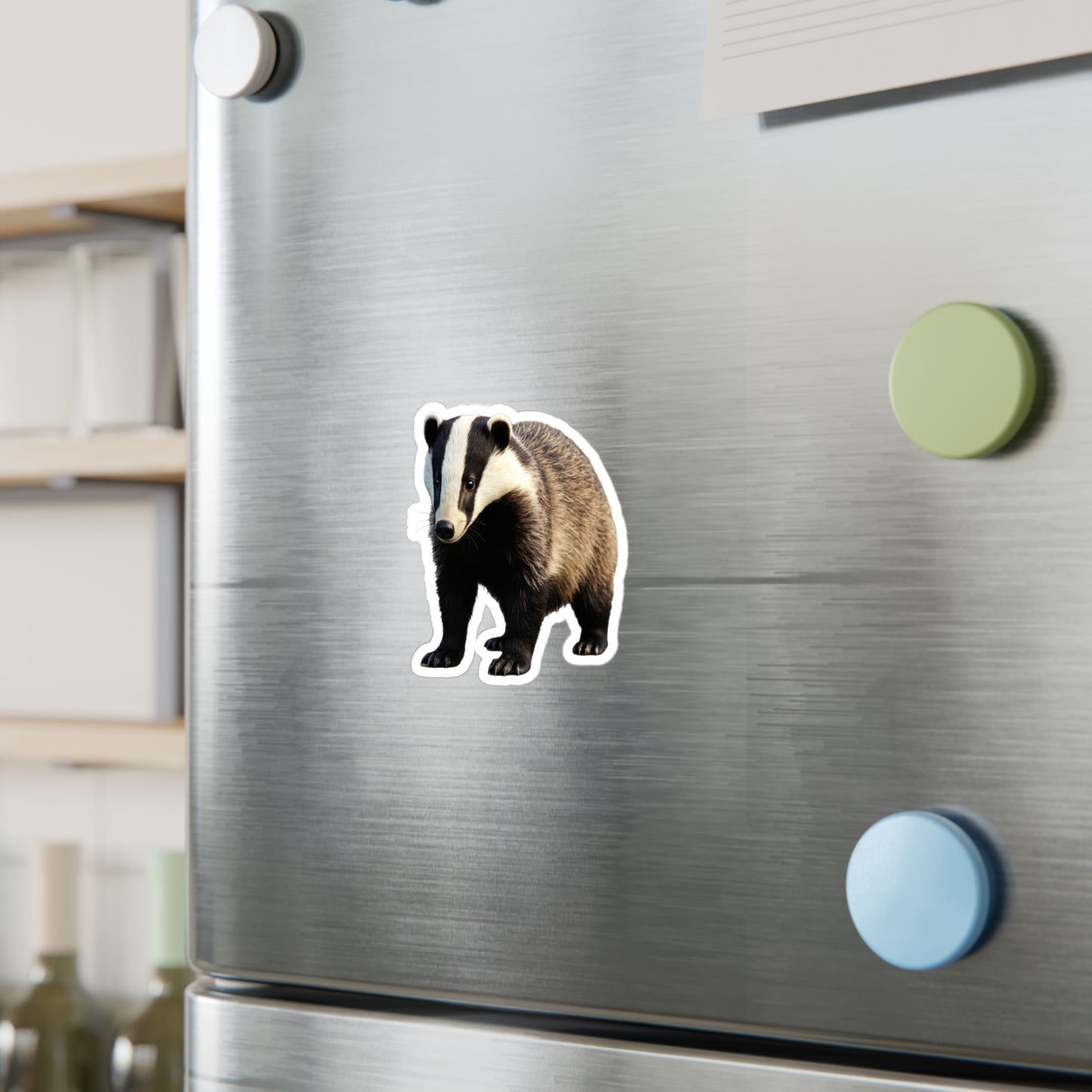 Badger Sticker Decal, Nature Animal Lover Gift, Laptop Water Bottle Phone Decal, Car Bumper Sticker, Wildlife Vinyl Sticker