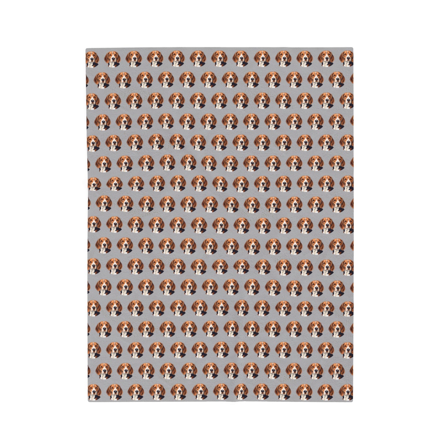 Beagle Velveteen Plush Blanket (Grey)