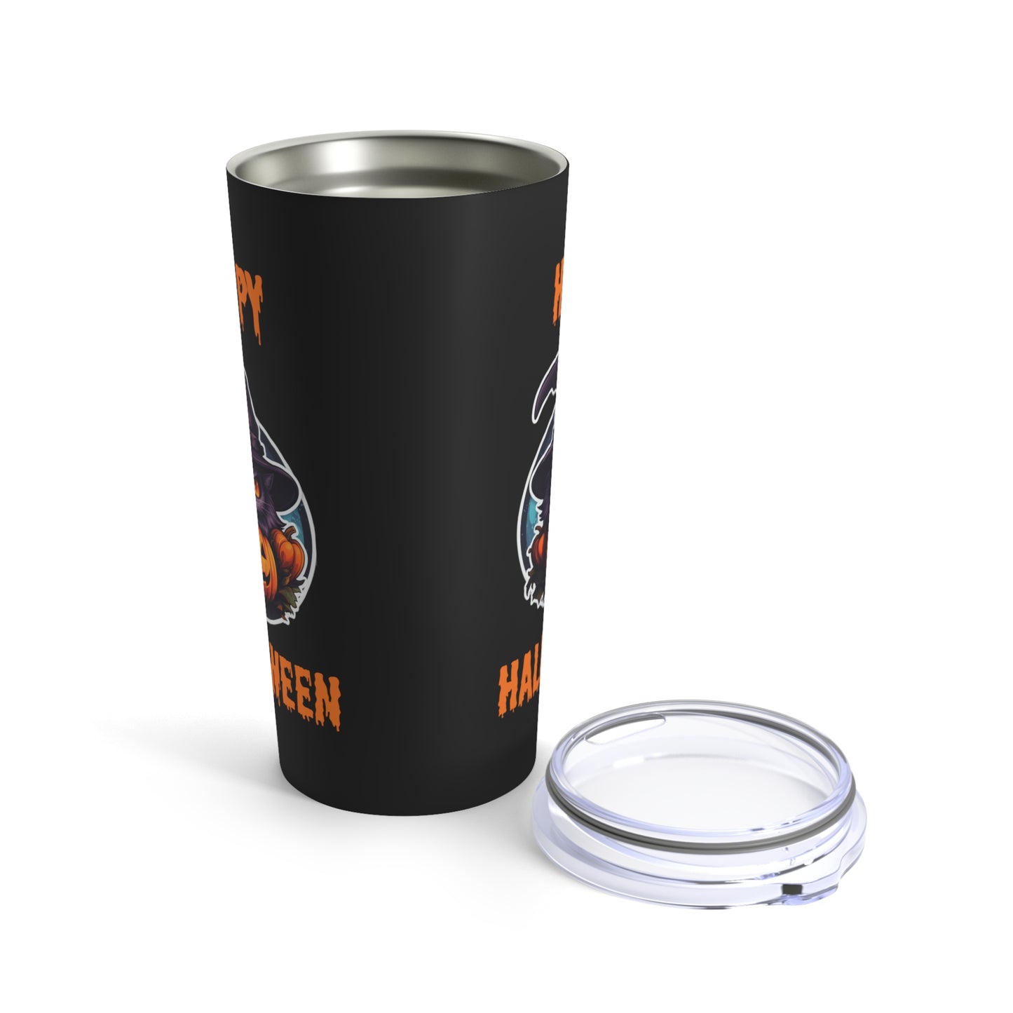 Black Cat Happy Halloween Stainless Steel Tumbler 20oz
