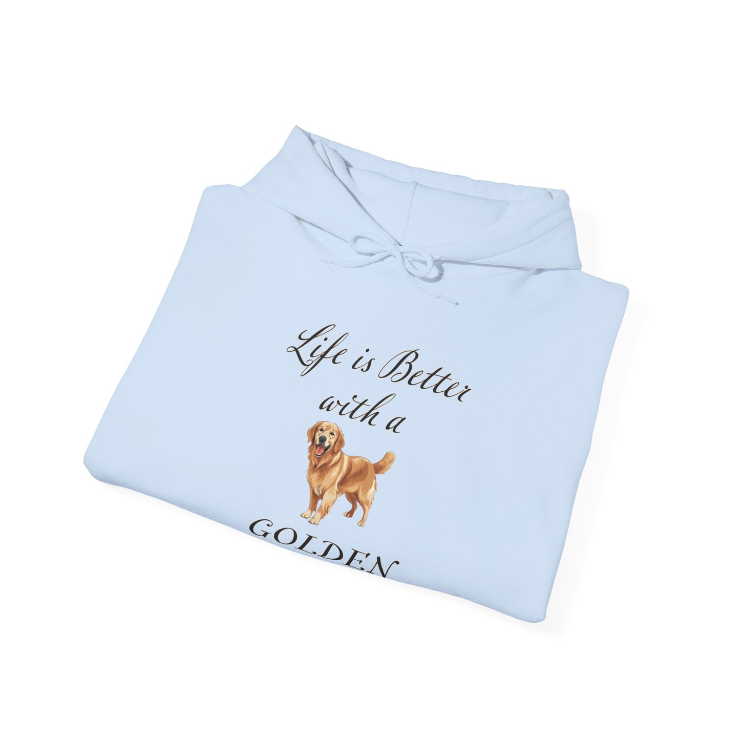 Life is Better with a Golden Retriever Unisex Heavy Blend Hooded Sweatshirt