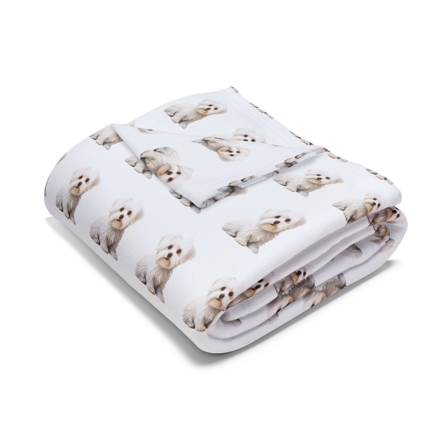 Maltese Arctic Fleece Blanket - Dog Lover Gift