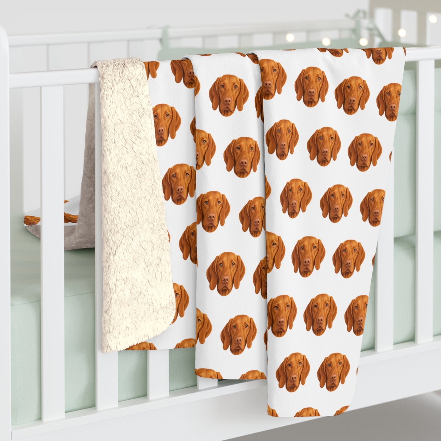 Vizsla Sherpa Fleece Blanket - Dog Lover Gift