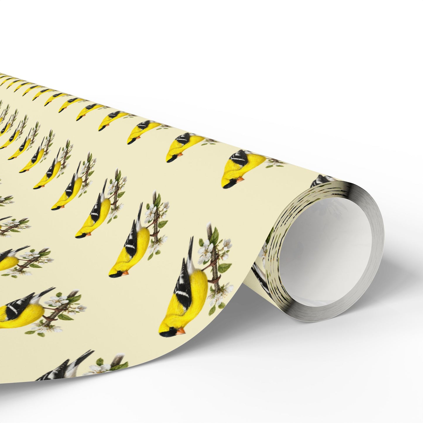 Goldfinch Pattern Wrapping Paper | Bird Gift Wrap Roll