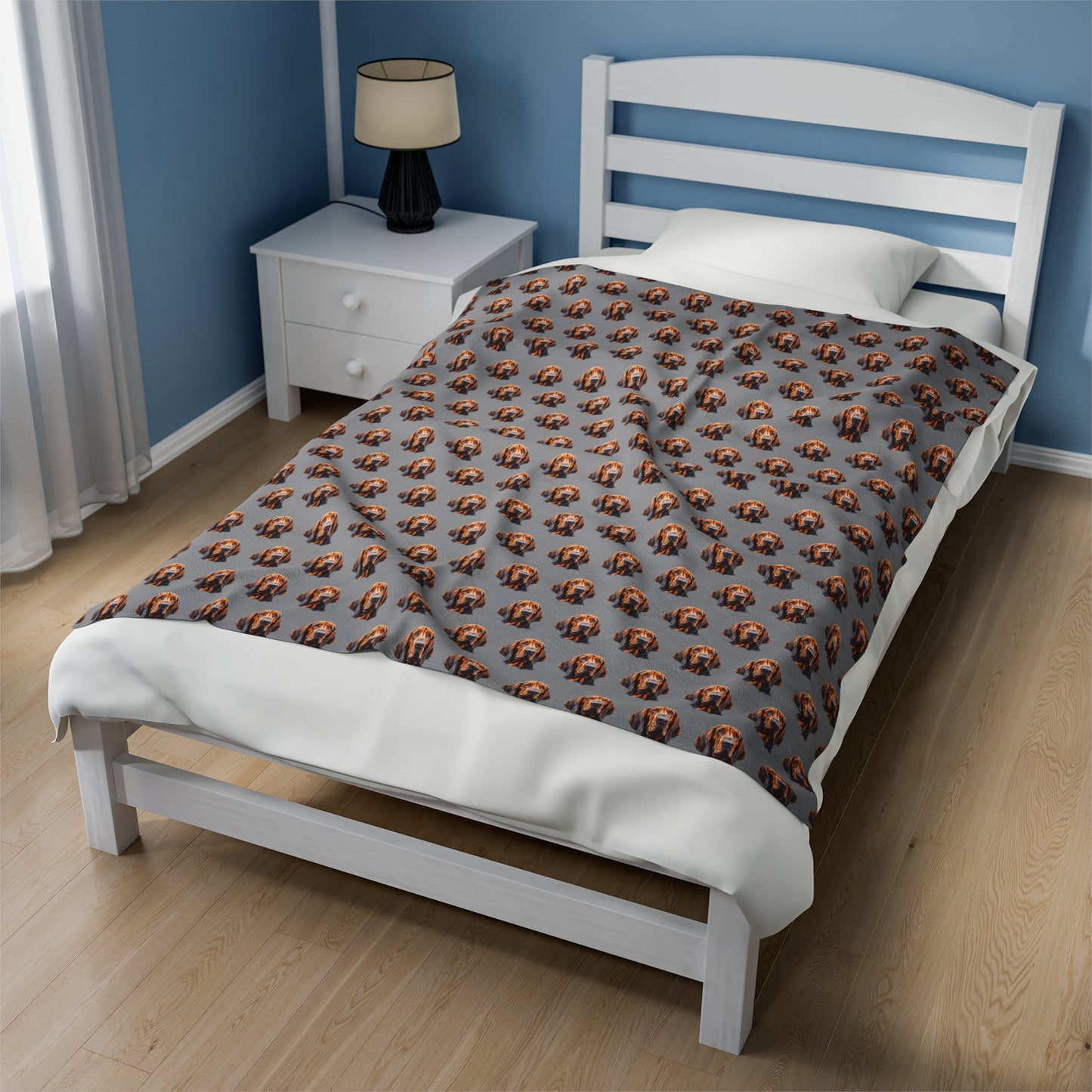 Bloodhound Velveteen Plush Blanket