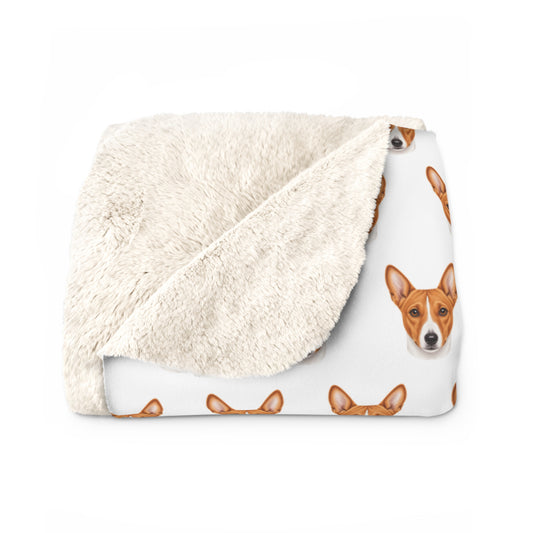 Basenji Sherpa Fleece Blanket - Dog Lover Gift