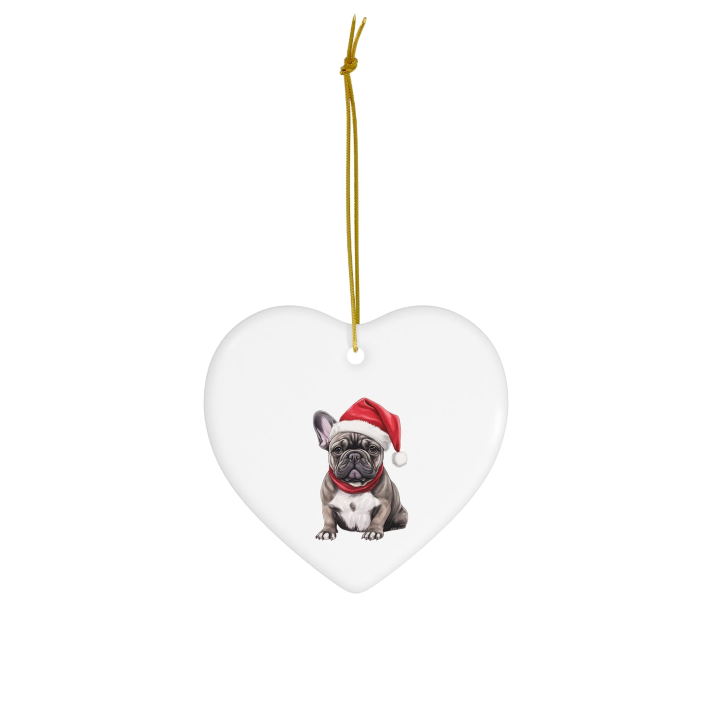 French Bulldog Christmas Ornament - Ceramic