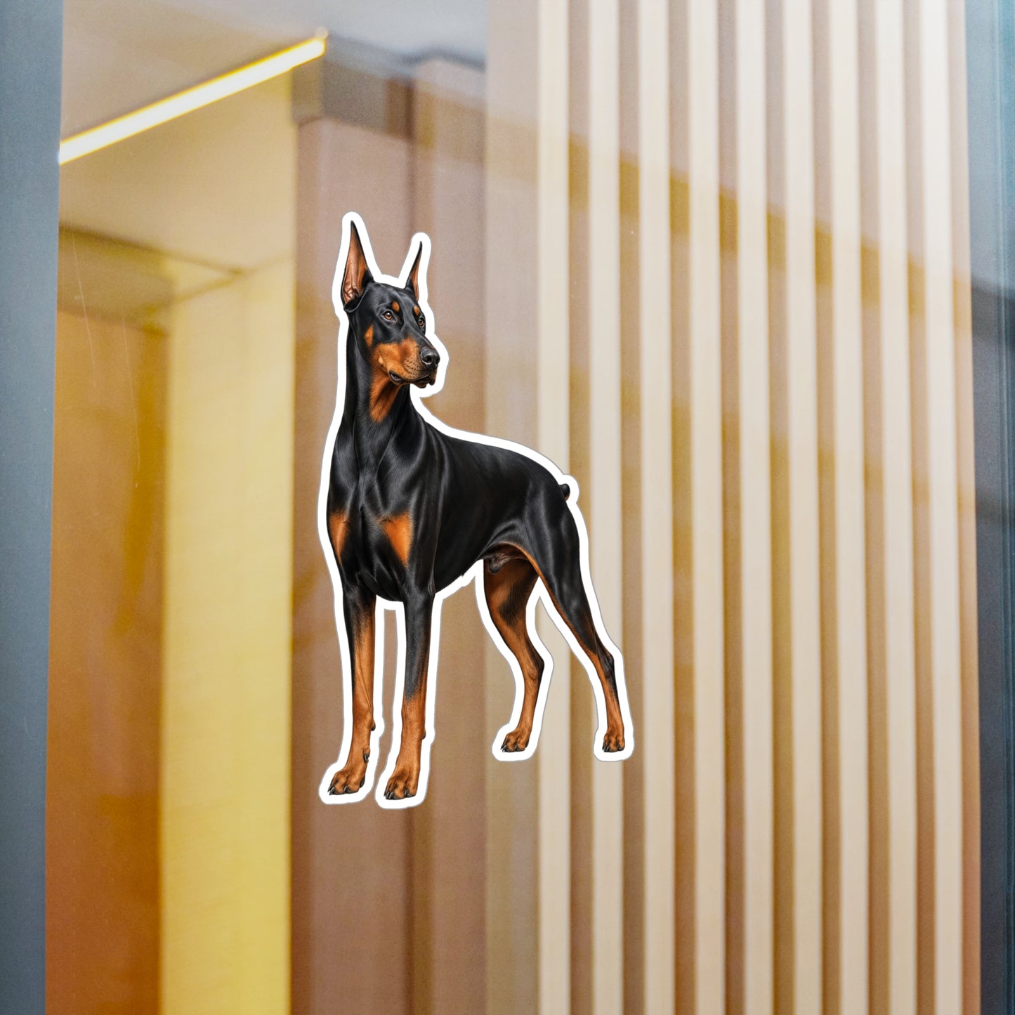 Doberman Pinscher Sticker | Waterproof Vinyl Decal | Dog Lover Gift