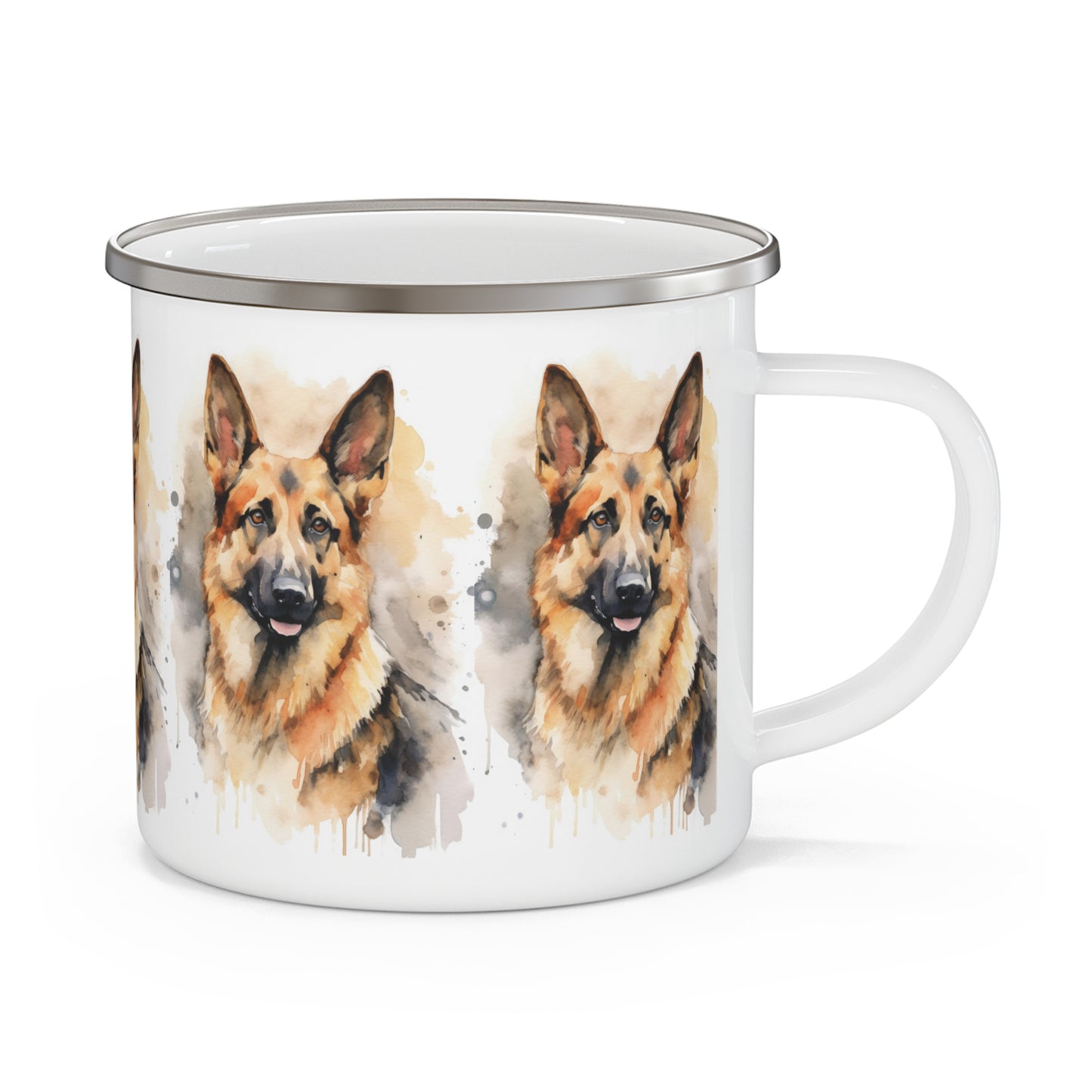 German Shepherd Enamel Camping Mug
