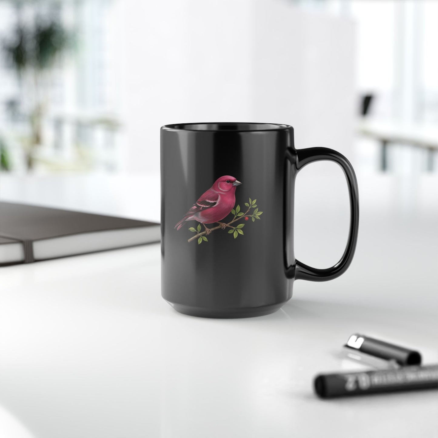 Bird Lover Mug, Finch Ceramic Cup, Nature Enthusiast Drinkware, Gift for Bird Watcher, Wildlife Coffee Mug