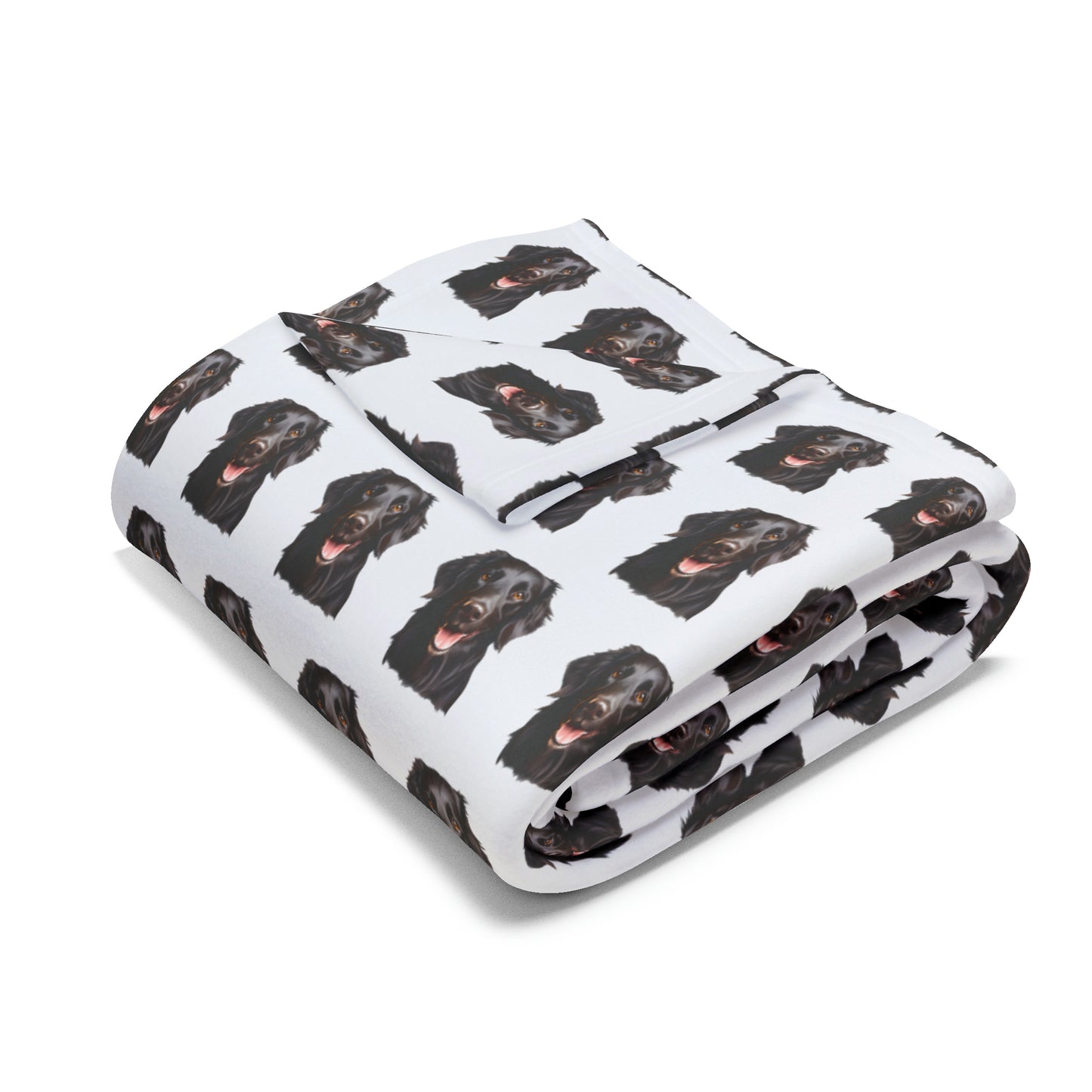 Flat-coated retriever Arctic Fleece Blanket