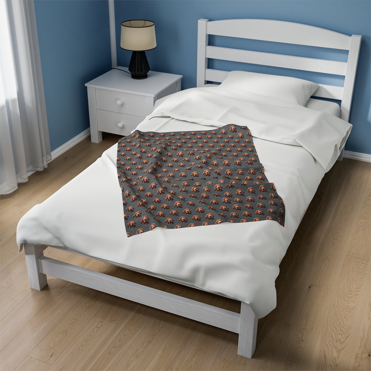 Bloodhound Velveteen Plush Blanket