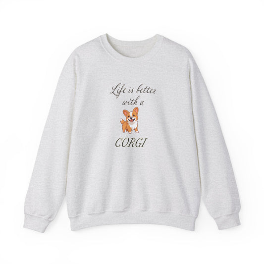 Life is Better with a Corgi sweatshirt, Unisex Crewneck
