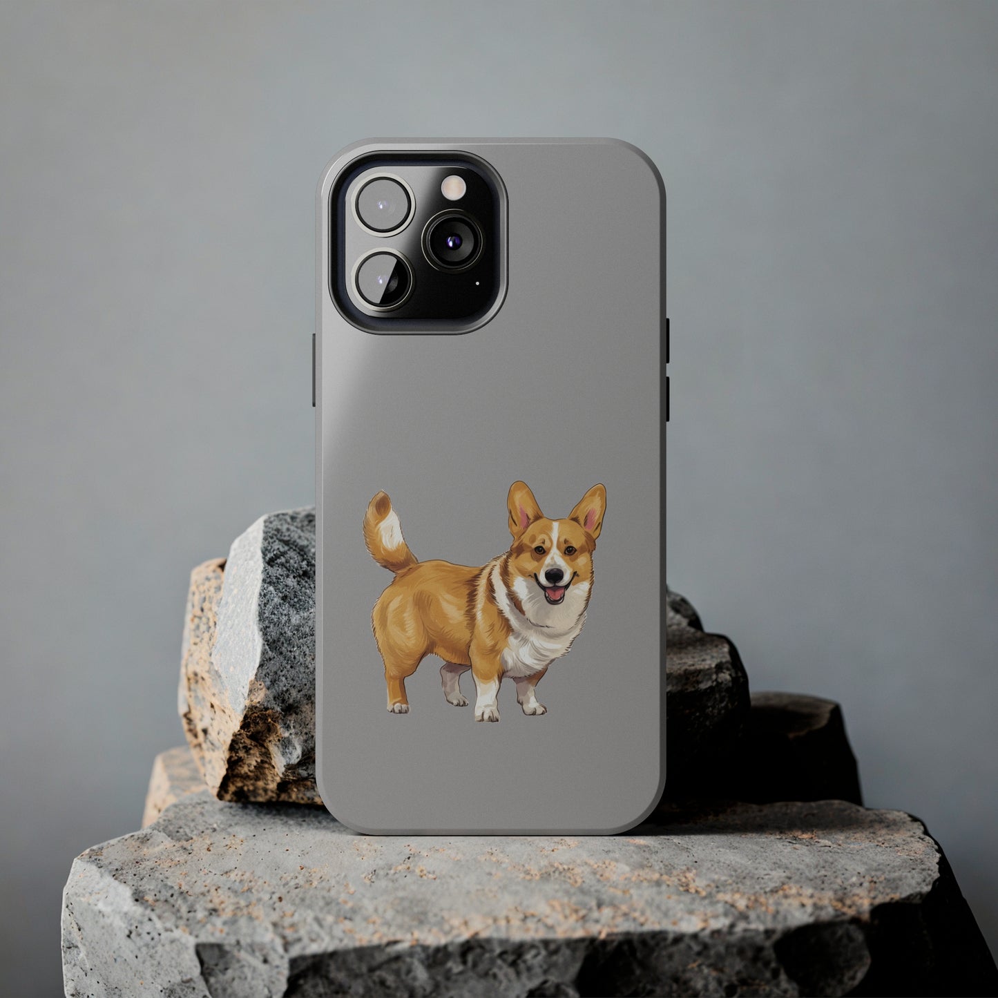 Light Grey Corgi Tough Phone Case