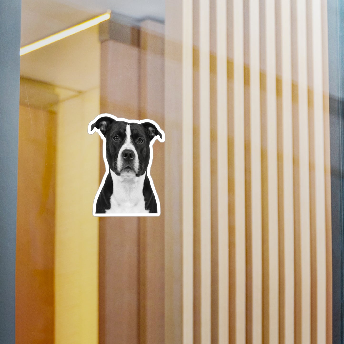 Pit Bull Decal Sticker, Dog Lover Gift, Pet Car Window Bumper, Laptop Decoration, Animal Vinyl Transfer, Cute Pitbull Mom Dad Present