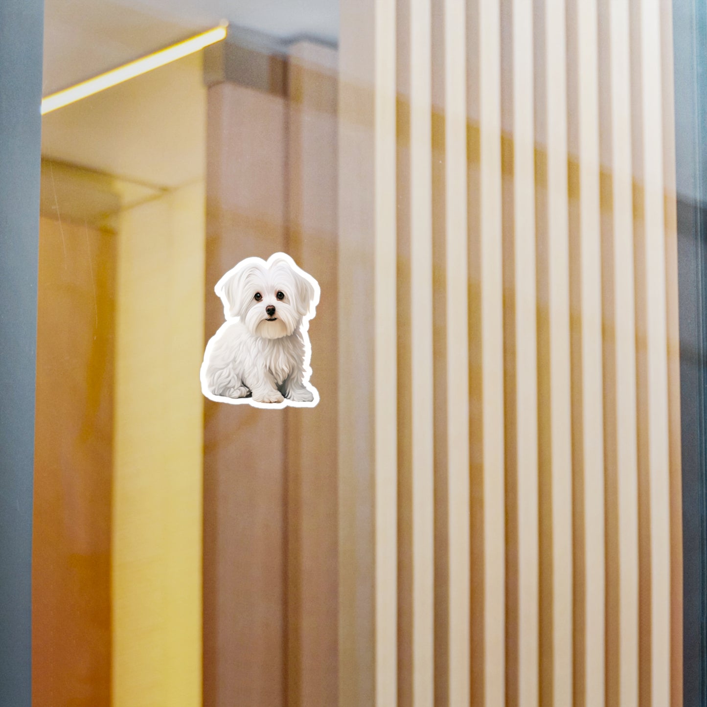 Maltese Sticker - Vinyl Dog Decals