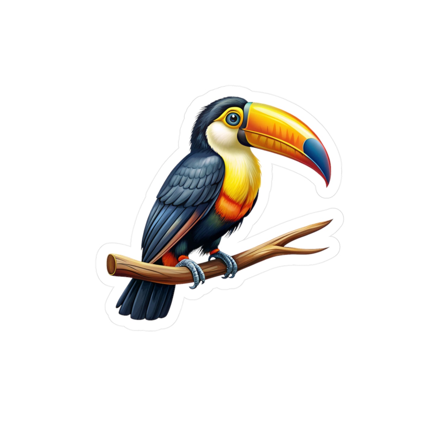 Toucan Sticker, Tropical Decal, Bird Vinyl Sticker, Nature Laptop Decal, Car Decal, Water Bottle Sticker