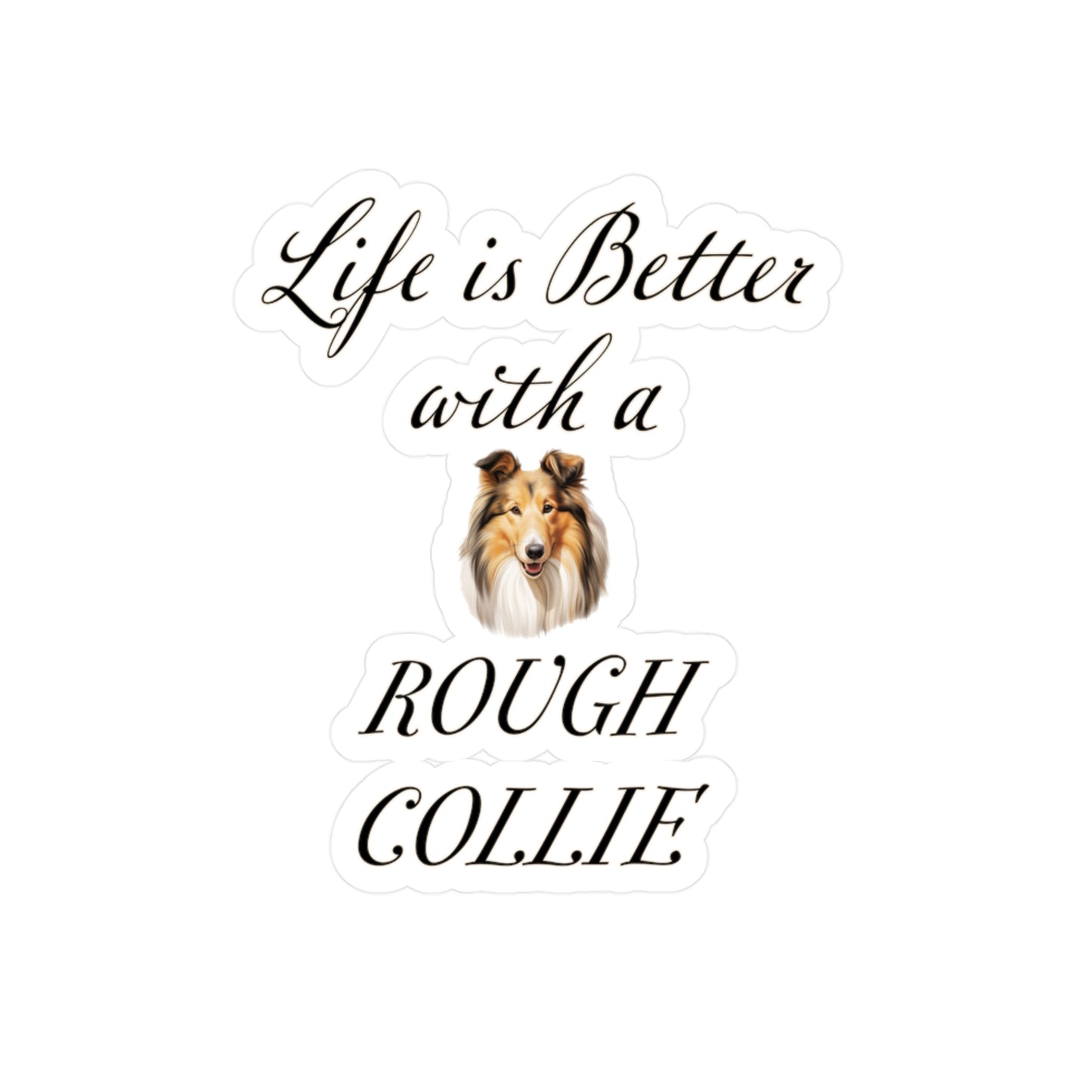 Rough Collie Sticker - Dog Vinyl Decals