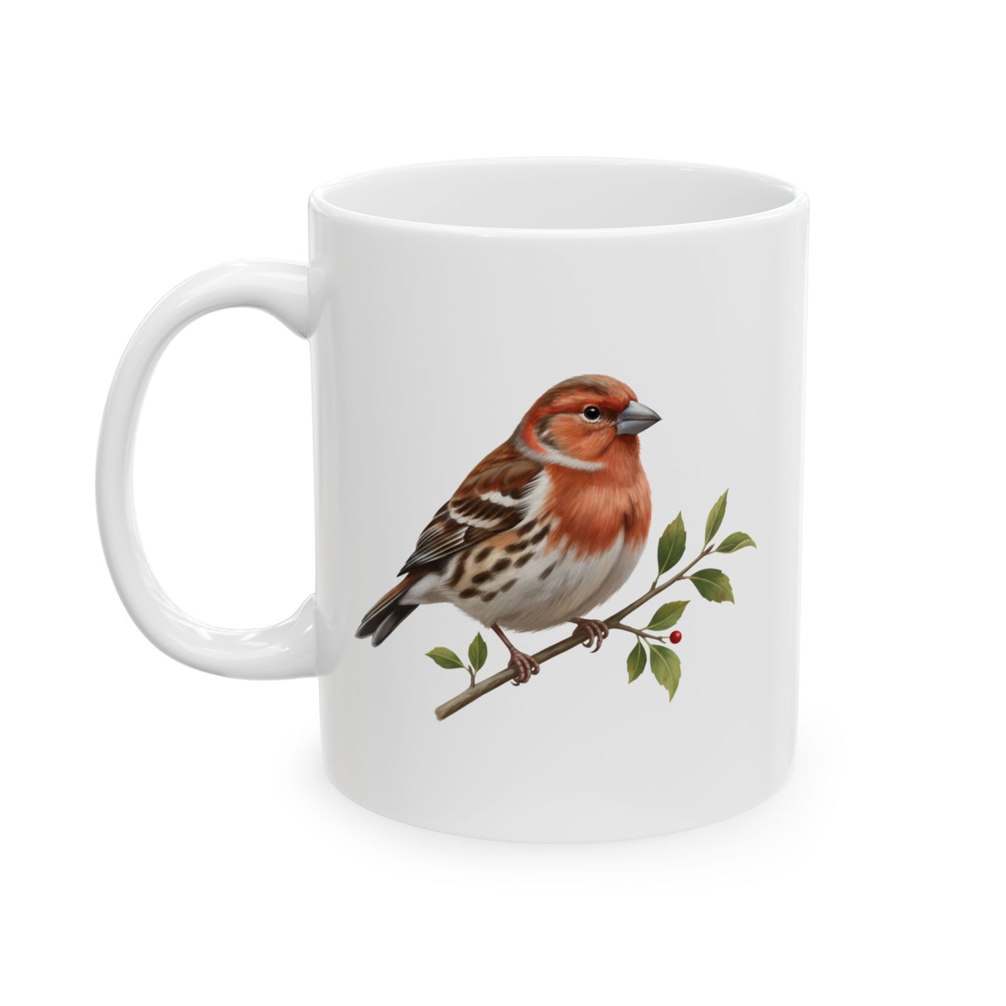 Finch Mug - Bird Lover Gift, Ceramic Coffee Cup, Animal Print Tea Mug, Nature Inspired Drinkware, Wildlife Enthusiast Present
