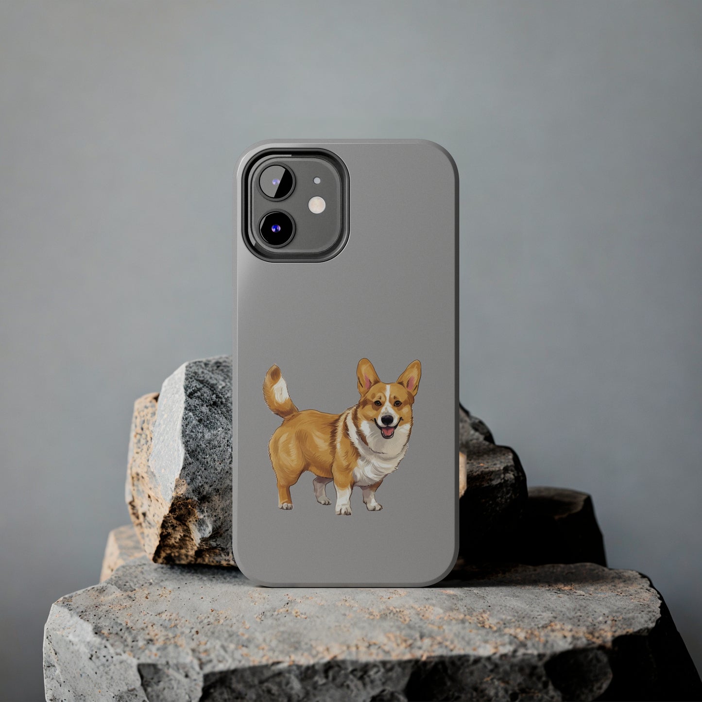 Light Grey Corgi Tough Phone Case