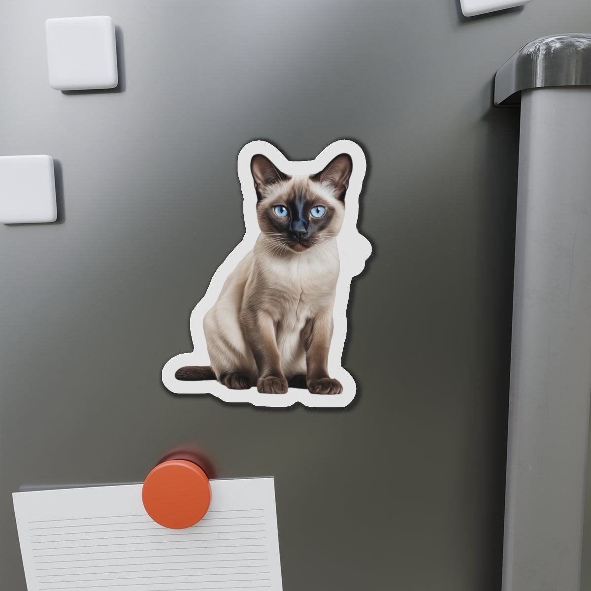 Siamese Magnet, Fridge Magnet, Cute Cat Magnet, Animal Lover Gift, Pet Owner Decor, Feline Kitchen Decor