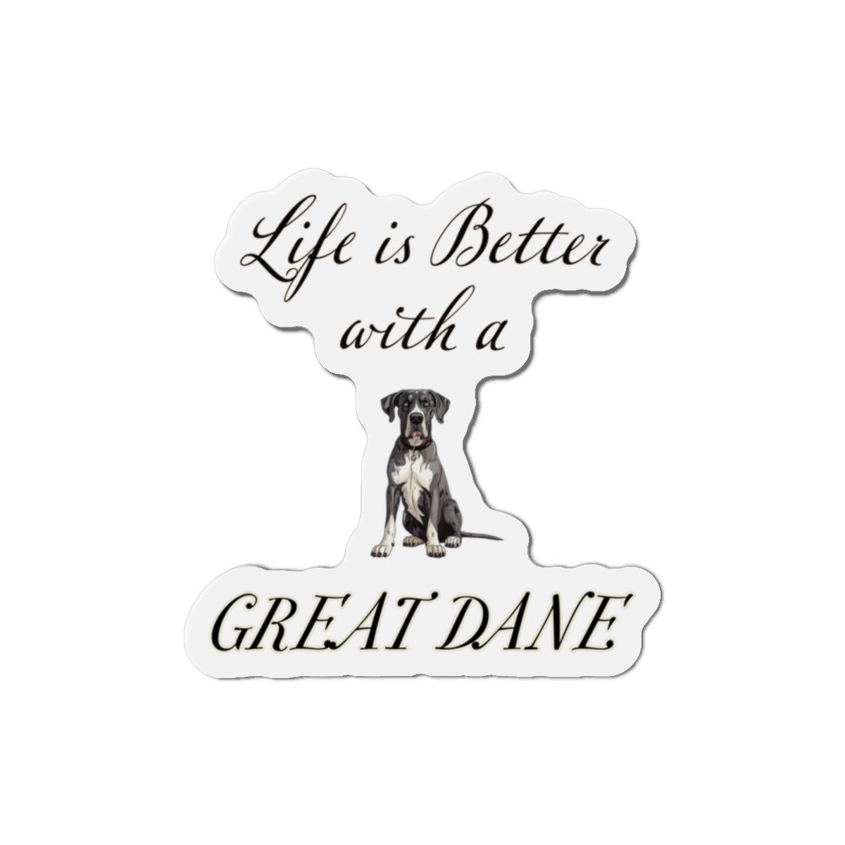 Great Dane Magnet - Die Cut Dog Magnet