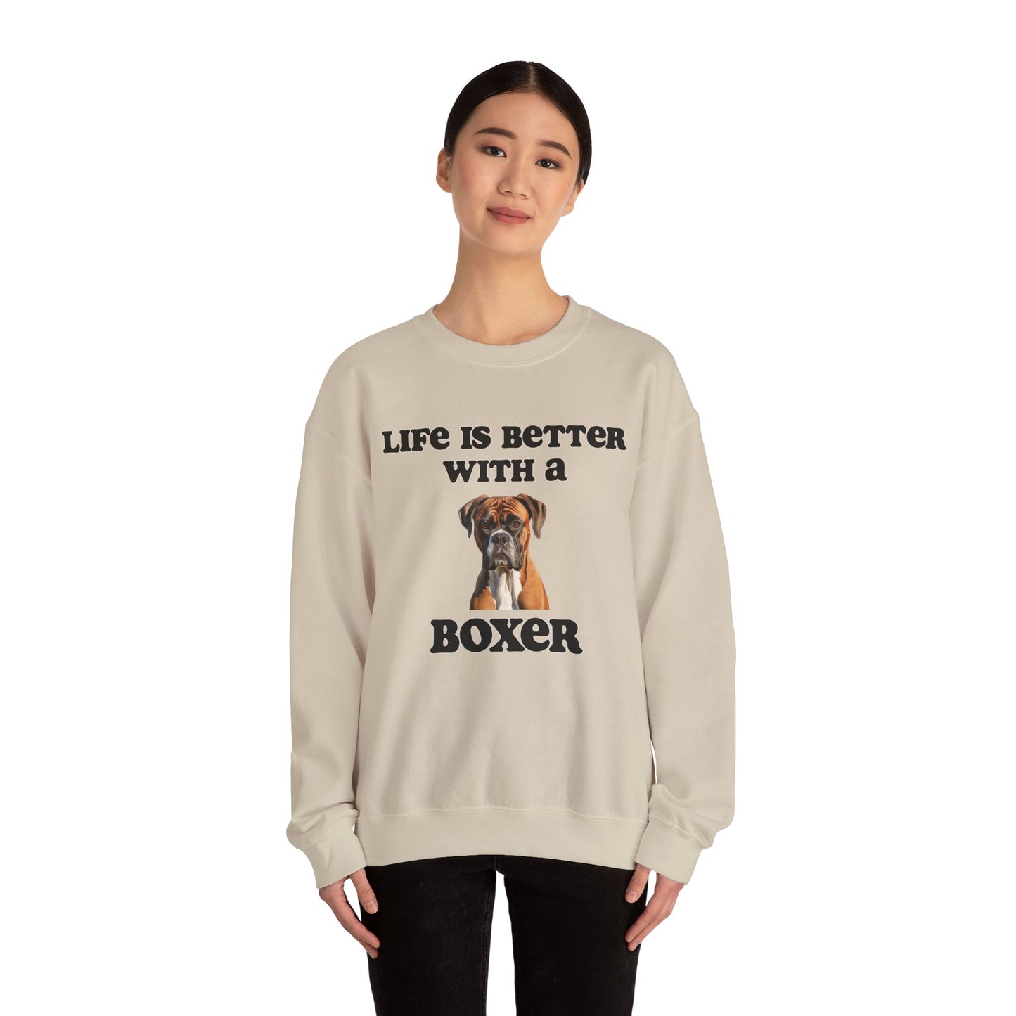 Boxer sweatshirt - Life is Better with a Boxer,  Dog Mom Shirt, Dog Dog Dad Shirt