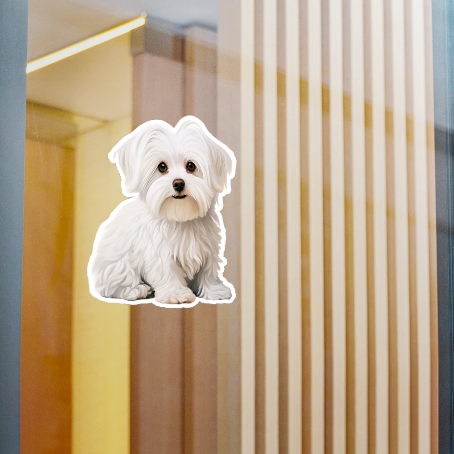 Maltese Sticker - Vinyl Dog Decals