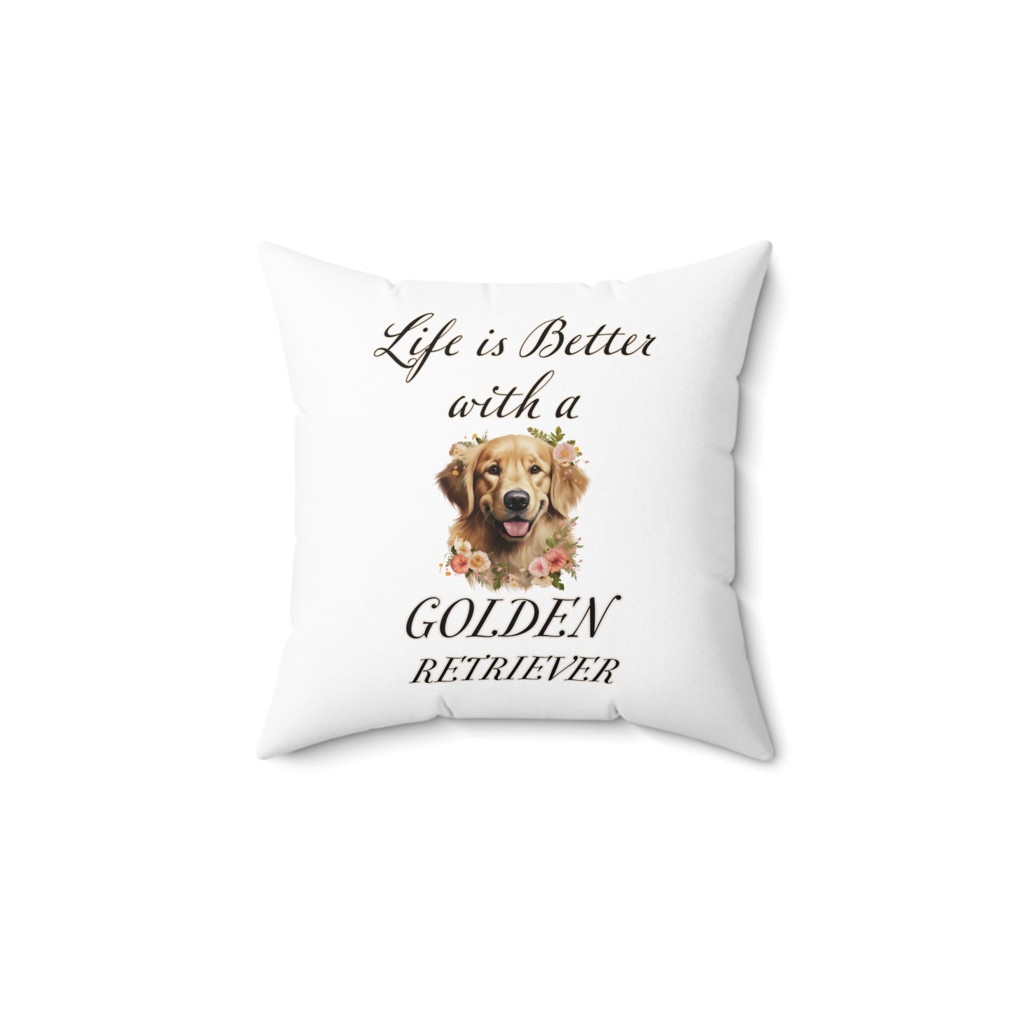Golden Retriever Pillow - Dog Throw Cushion