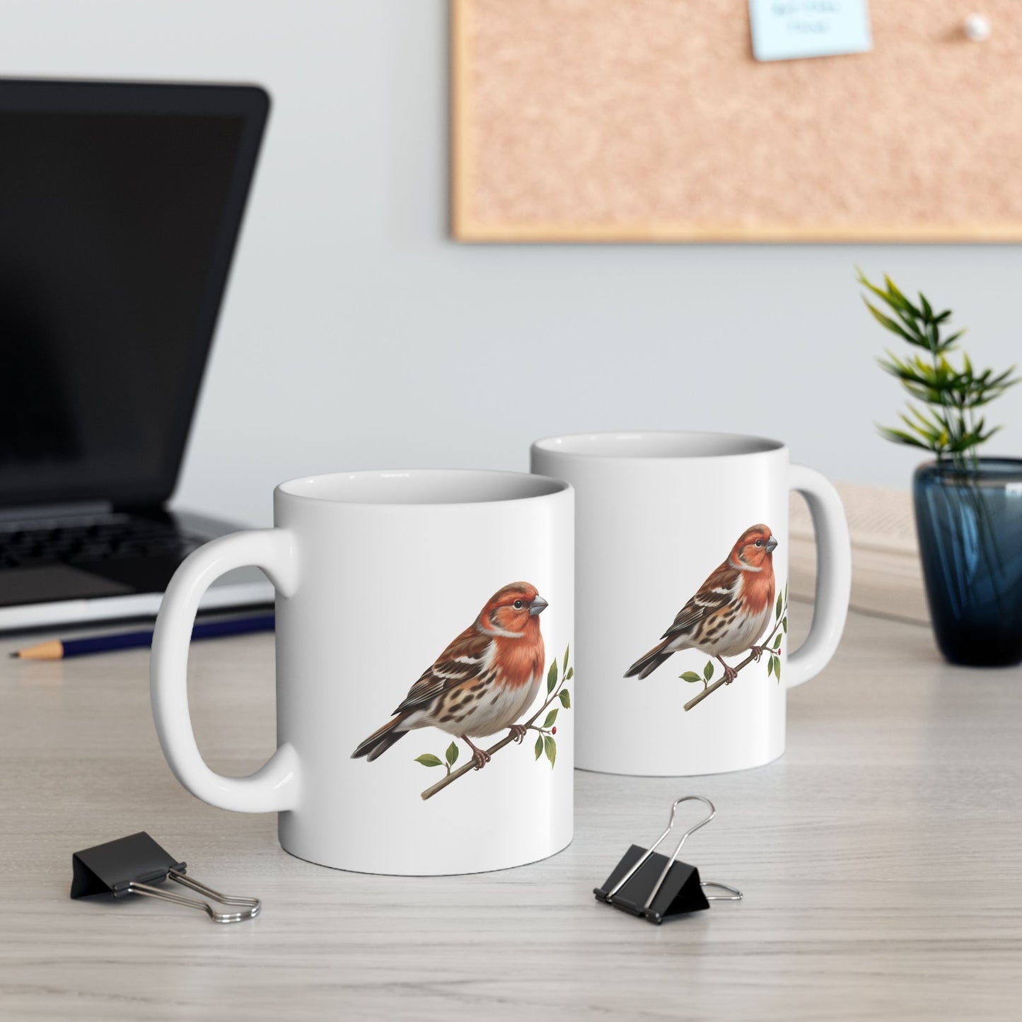 Finch Mug - Bird Lover Gift, Ceramic Coffee Cup, Animal Print Tea Mug, Nature Inspired Drinkware, Wildlife Enthusiast Present
