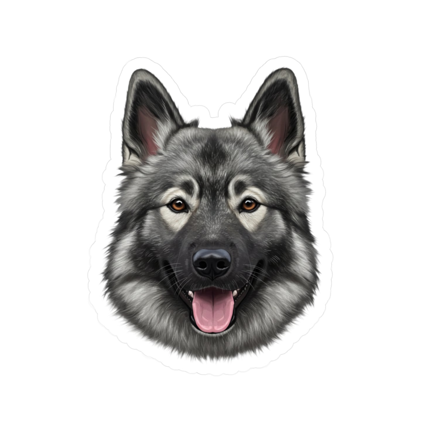 Norwegian Elkhound Vinyl Decals, Stickers for Dog Lovers, Pet Owner Gift, Car Decals, Laptop Stickers, Animal Lover Gift,