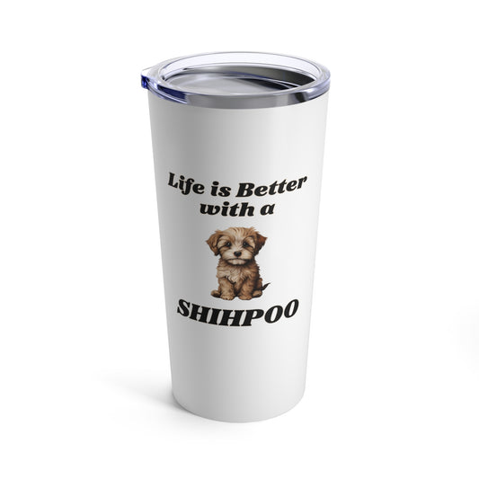 Shihpoo Tumbler, Stainless Steel Dog Travel Mug 20oz