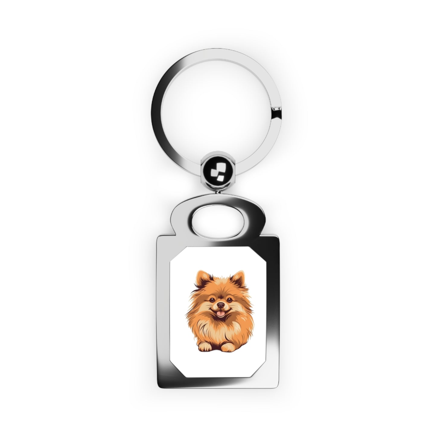 Pomeranian Rectangle Keyring