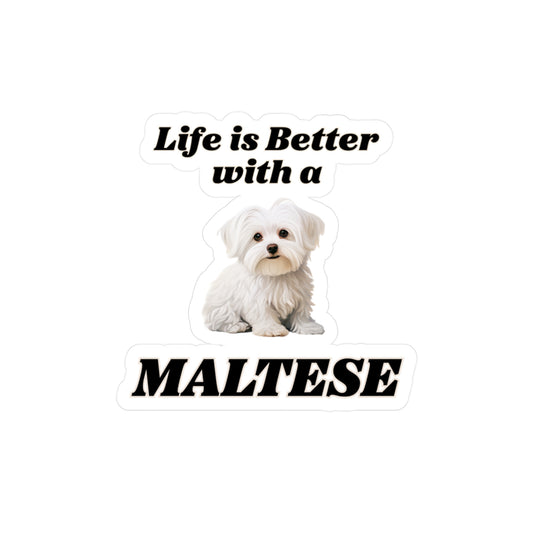 Maltese Sticker - Vinyl Dog Decals