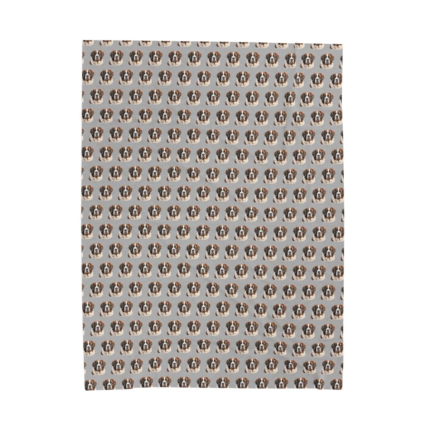 St. Bernard Blanket (Velveteen Plush, Grey)
