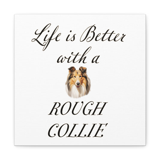 Rough Collie Art - Dog Print - Canvas Gallery Wraps